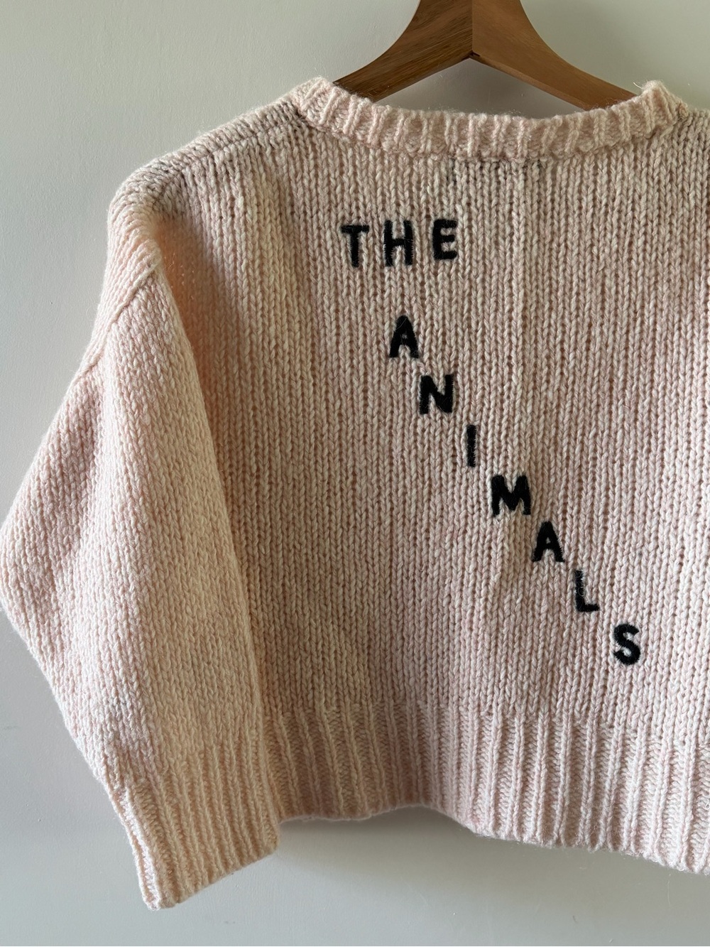 The Animals Observatory TAO Size 6 Pink Oversized Knit Cardigan